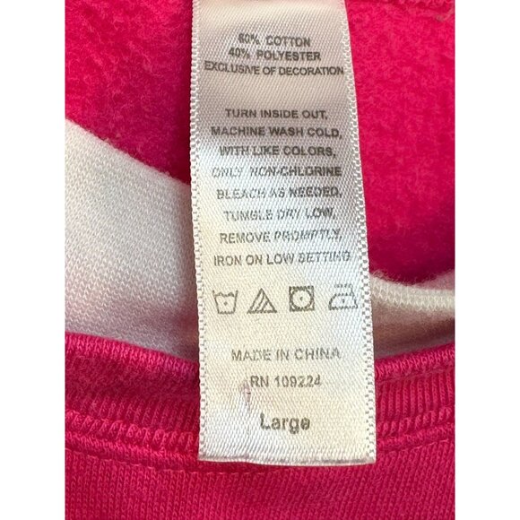 Decorated Originals Womens Grannycore Sweatshirt Large Pink Snowman Print & Sn - Picture 4 of 10